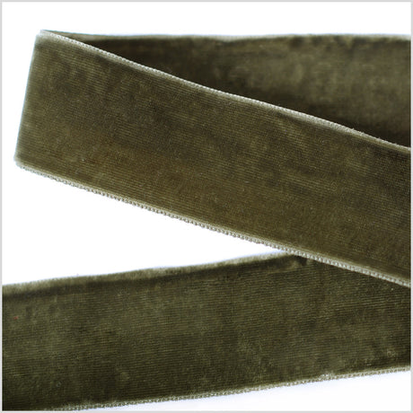 Double Faced Velvet Ribbon Made in Italy - 1.5" - Moss Green
