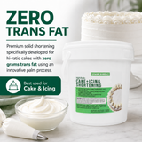 High-Ratio Cake and Icing Shortening, Zero Grams Trans Fat per Serving, Premium Bakery Shortening for Buttercream, Frosting, Cakes and Decorative Icing
