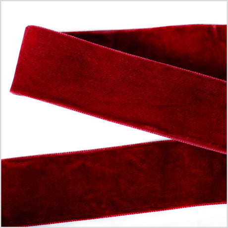 Double Faced Velvet Ribbon Made in Italy - 1.5" - Burgundy