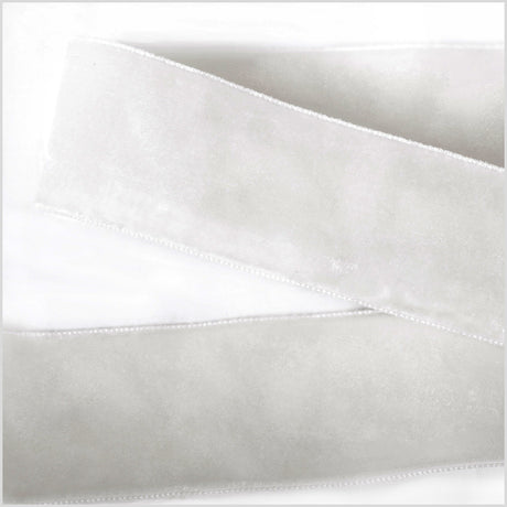Double Faced Velvet Ribbon Made in Italy - 1.5" - White