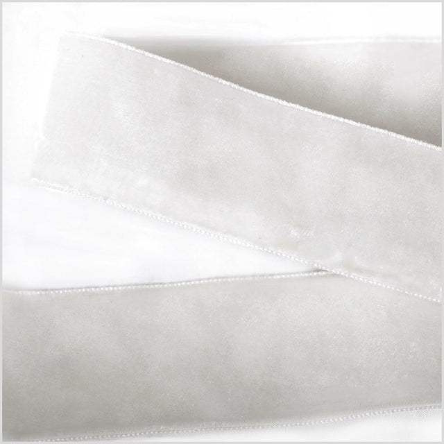 Double Faced Velvet Ribbon Made in Italy - 1.5" - White