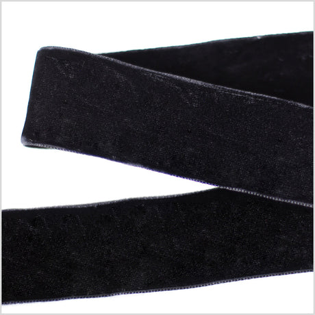 Double Faced Velvet Ribbon Made in Italy - 1.5" - Black