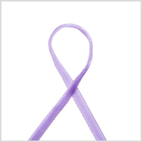 Single Faced Velvet Ribbon Made in Italy - 1/8" - Light Lilac - Sabine Collection
