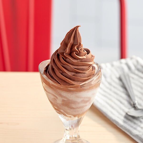Carnival King Royalty Chocolate Soft Serve Ice Cream Mix 3 lb. - 6/Case