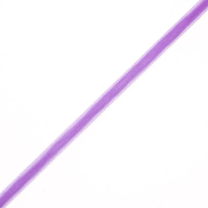 Single Faced Velvet Ribbon Made in Italy - 1/8" - Violet - Sabine Collection