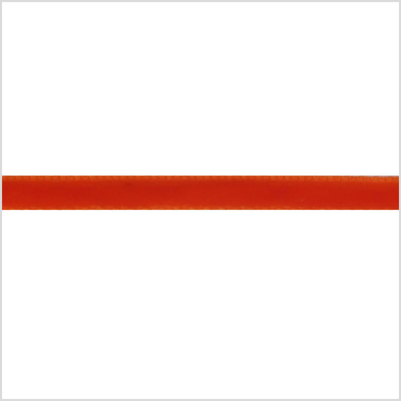 Single Faced Velvet Ribbon Made in Italy - 1/8" - Bright Orange - Sabine Collection