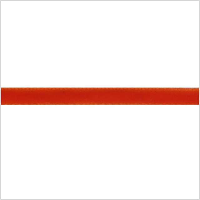 Single Faced Velvet Ribbon Made in Italy - 1/8" - Bright Orange - Sabine Collection