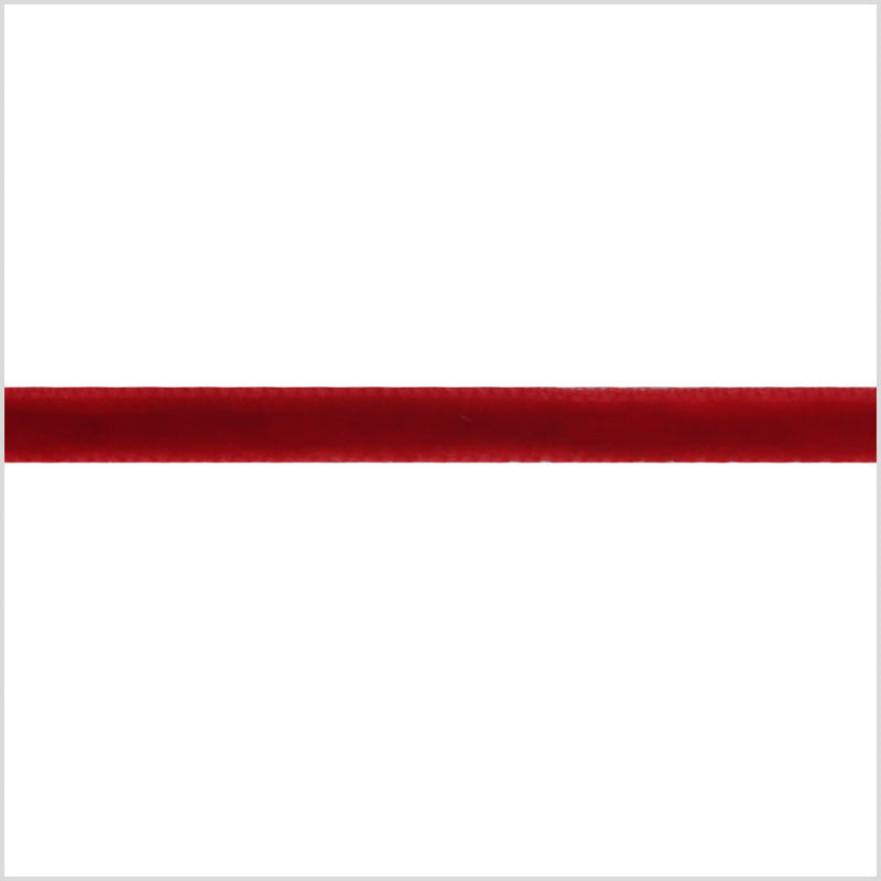 Single Faced Velvet Ribbon Made in Italy - 1/8" - Rouge Red - Sabine Collection