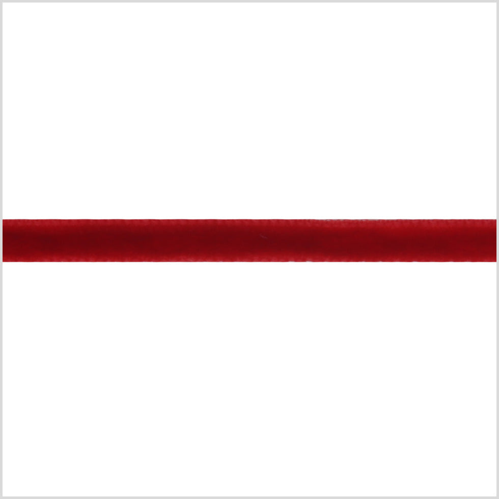 Single Faced Velvet Ribbon Made in Italy - 1/8" - Rouge Red - Sabine Collection