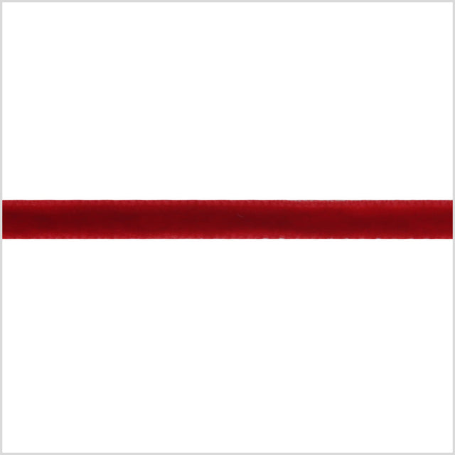 Single Faced Velvet Ribbon Made in Italy - 1/8" - Rouge Red - Sabine Collection