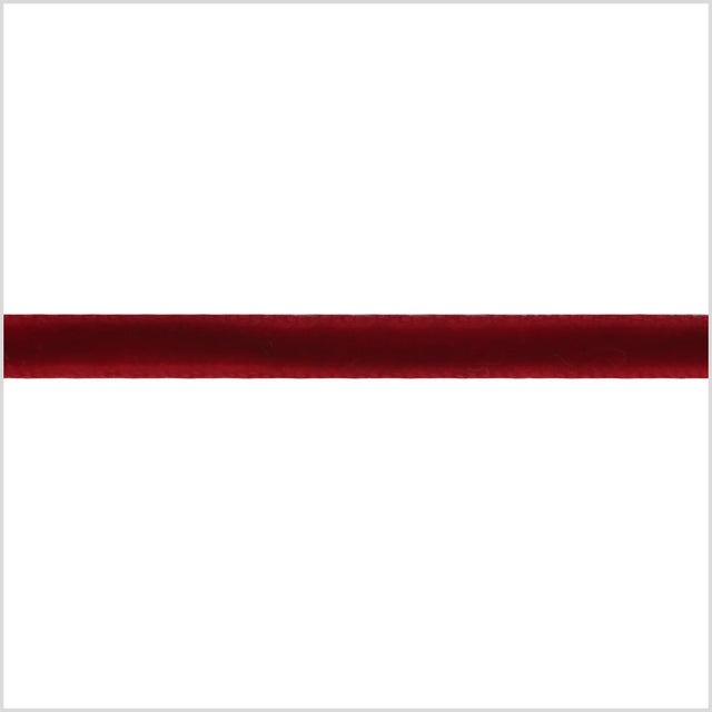 Single Faced Velvet Ribbon Made in Italy - 1/8" - Scarlet - Sabine Collection