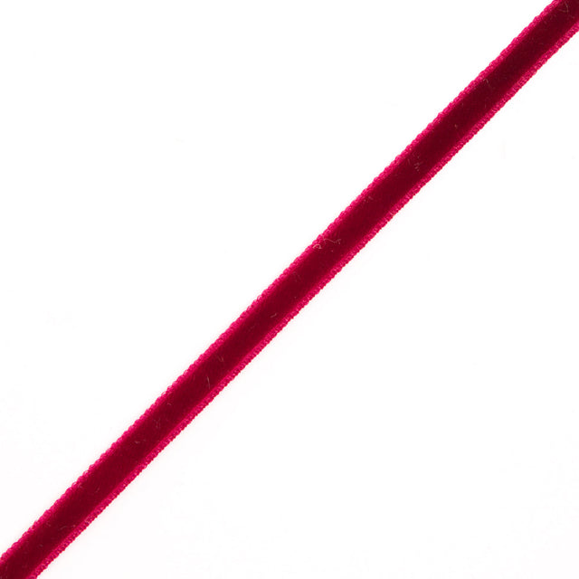 Single Faced Velvet Ribbon Made in Italy - 1/8" - Dark Red - Sabine Collection