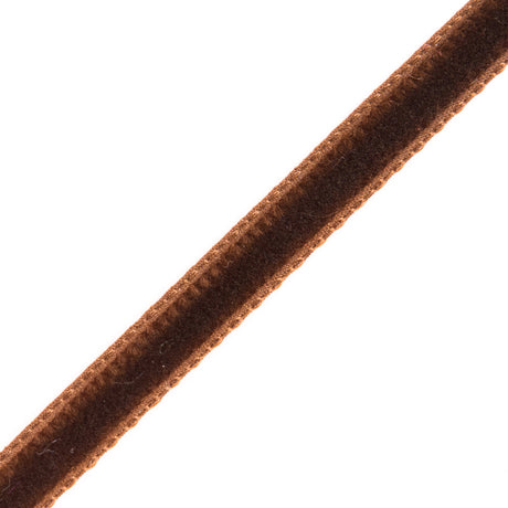 Single Faced Velvet Ribbon Made in Italy - 1/8" - Brown - Sabine Collection
