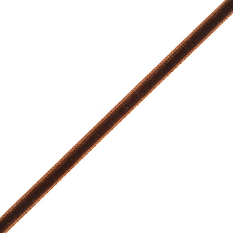Single Faced Velvet Ribbon Made in Italy - 1/8" - Brown - Sabine Collection
