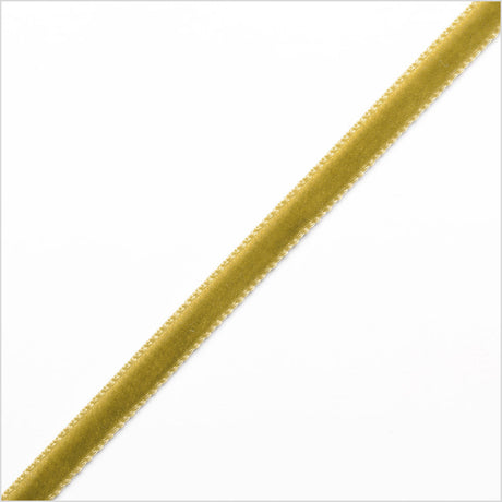 Single Faced Velvet Ribbon Made in Italy - 1/8" - Olive - Sabine Collection