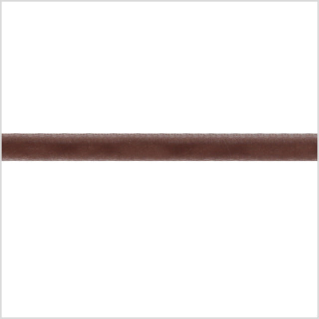 Single Faced Velvet Ribbon Made in Italy - 1/8" - Dark Tan - Sabine Collection