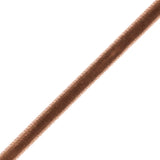Single Faced Velvet Ribbon Made in Italy - 1/8" - Light Brown - Sabine Collection