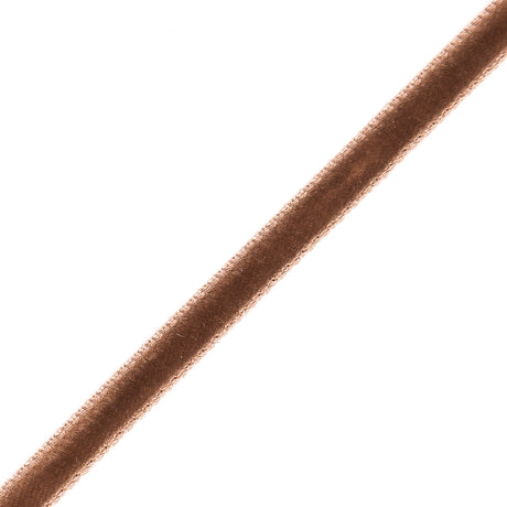 Single Faced Velvet Ribbon Made in Italy - 1/8" - Light Brown - Sabine Collection