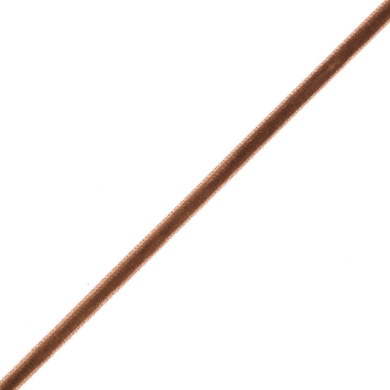 Single Faced Velvet Ribbon Made in Italy - 1/8" - Light Brown - Sabine Collection