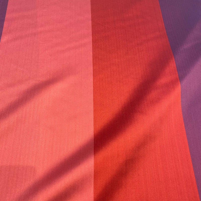 River Stripe NFP Jewel Polyester Fabric - Pink Purple Red Stripe, 126" Width (1 Yard)