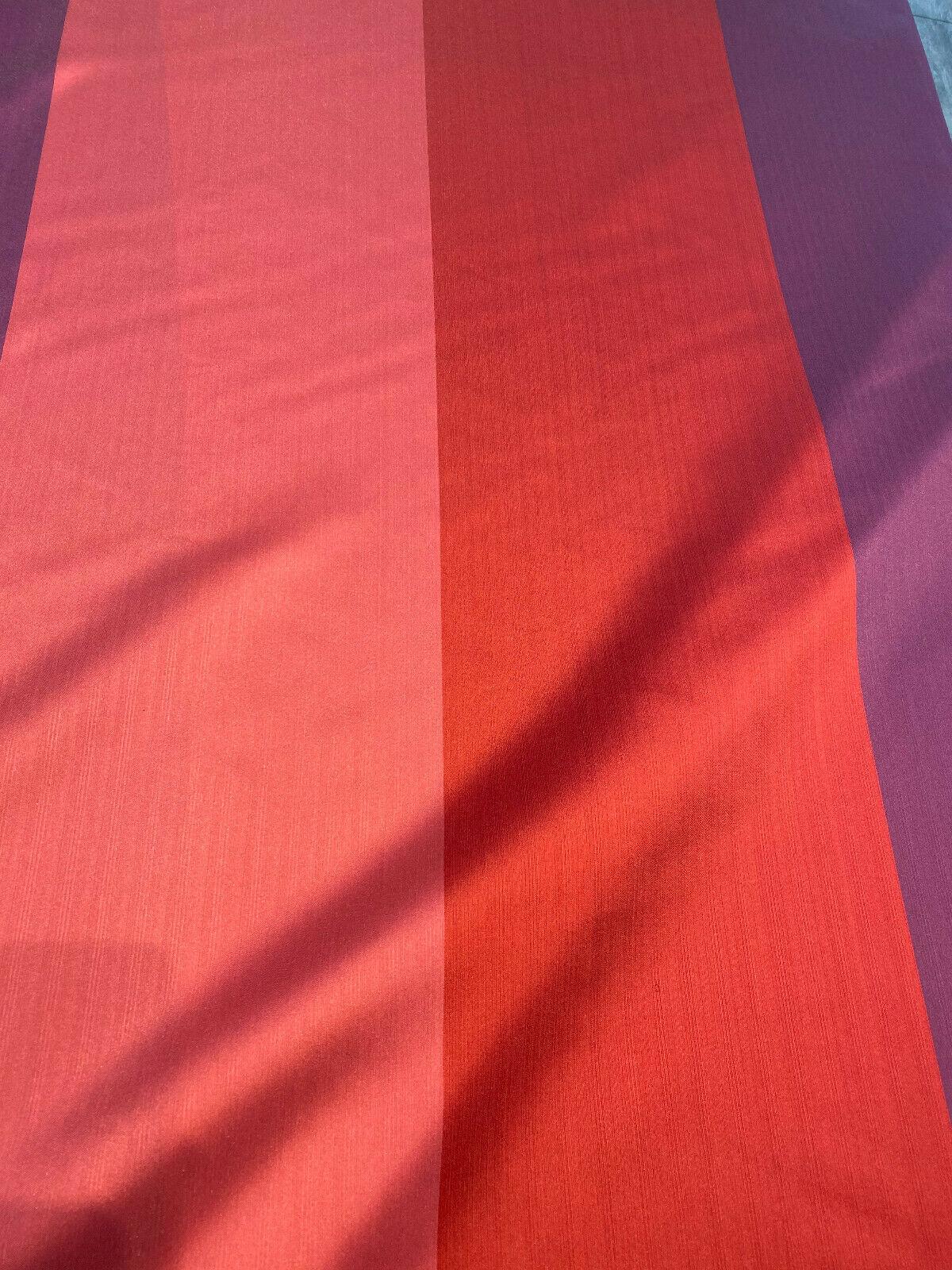 River Stripe NFP Jewel Polyester Fabric - Pink Purple Red Stripe, 126" Width (1 Yard)