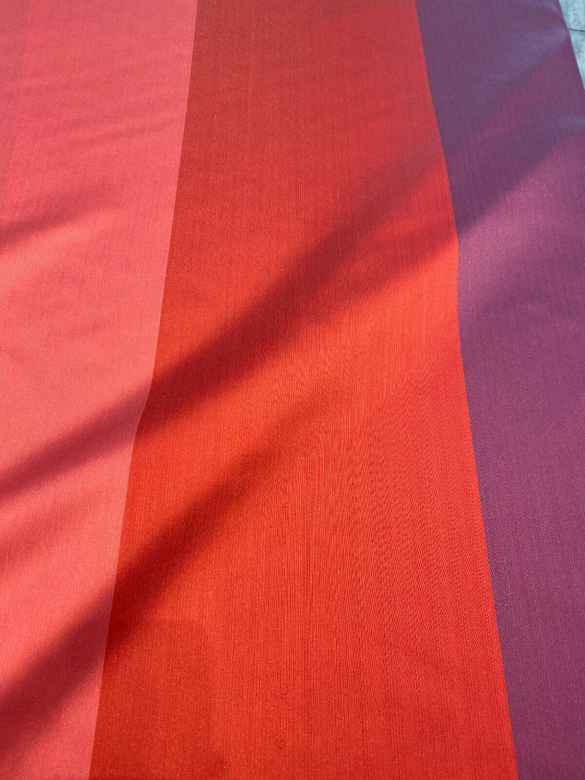 River Stripe NFP Jewel Polyester Fabric - Pink Purple Red Stripe, 126" Width (1 Yard)