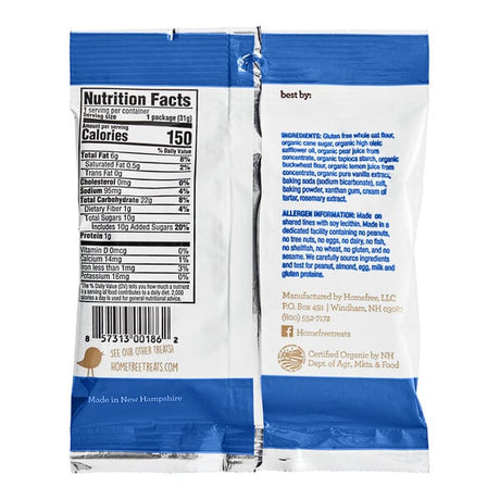 Homefree Gluten-Free Mini Vanilla Cookies 1.1 oz. - 30/Case