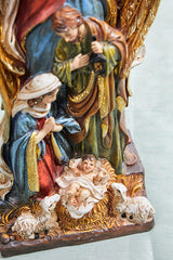 13.5" Resin Nativity Figurine With Angel