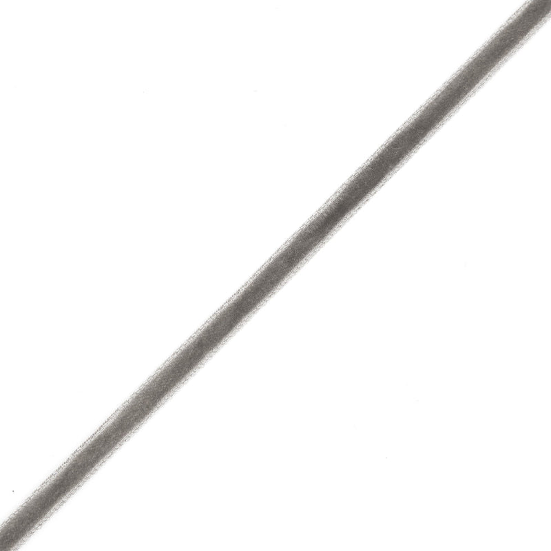 Single Faced Velvet Ribbon Made in Italy - 1/8" - Gray - Sabine Collection