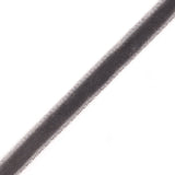 Single Faced Velvet Ribbon Made in Italy - 1/8" - Pewter - Sabine Collection