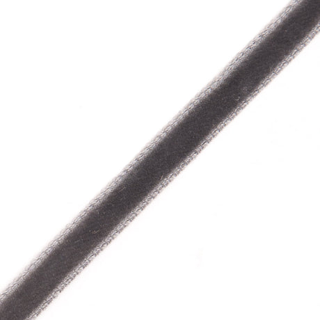 Single Faced Velvet Ribbon Made in Italy - 1/8" - Pewter - Sabine Collection