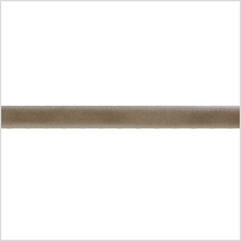Single Faced Velvet Ribbon Made in Italy - 1/8" - Khaki - Sabine Collection