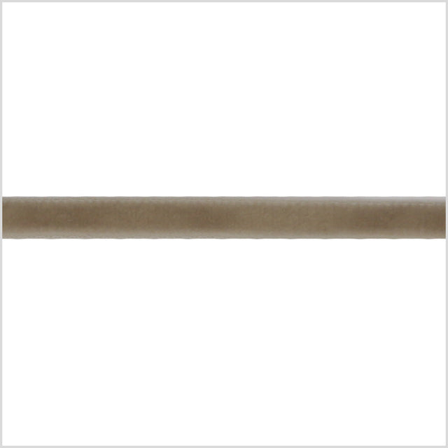 Single Faced Velvet Ribbon Made in Italy - 1/8" - Khaki - Sabine Collection