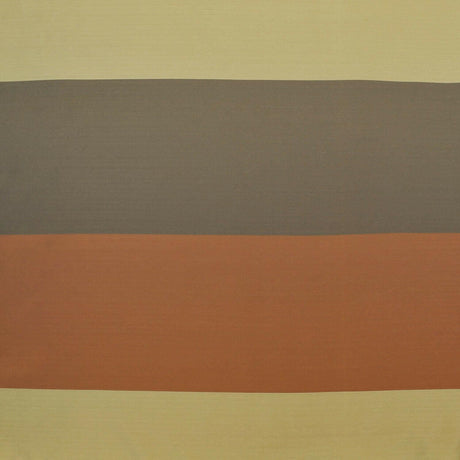 River Stripe NFP Autumn Polyester Fabric - Dark Rust, Antique Gold And Brown Stripe, 126" Width (By The Yard)