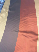 River Stripe NFP Autumn Polyester Fabric - Dark Rust, Antique Gold And Brown Stripe, 126" Width (By The Yard)