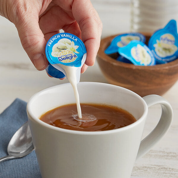 International Delight French Vanilla Single Serve Non-Dairy Creamer - 24/Box