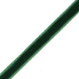 Single Faced Velvet Ribbon Made in Italy - 1/8" - Dark Green - Sabine Collection
