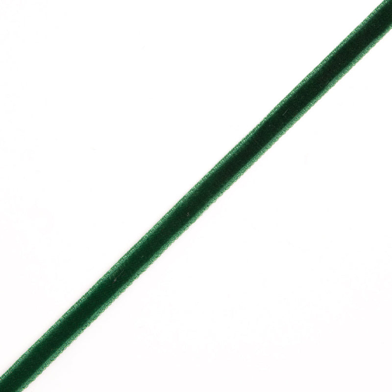 Single Faced Velvet Ribbon Made in Italy - 1/8" - Dark Green - Sabine Collection