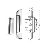 Kason 123-1042 0212000012 Adjustable Edgemount Hinge