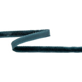 Single Faced Velvet Ribbon Made in Italy - 1/8" - Midnight Green - Sabine Collection
