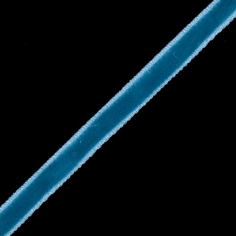 Single Faced Velvet Ribbon Made in Italy - 1/8" - Dark Turquoise - Sabine Collection