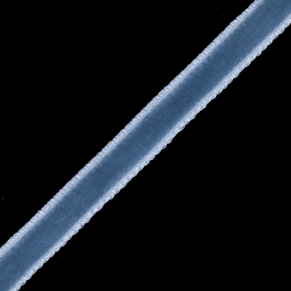 Single Faced Velvet Ribbon Made in Italy - 1/8" - French Blue - Sabine Collection