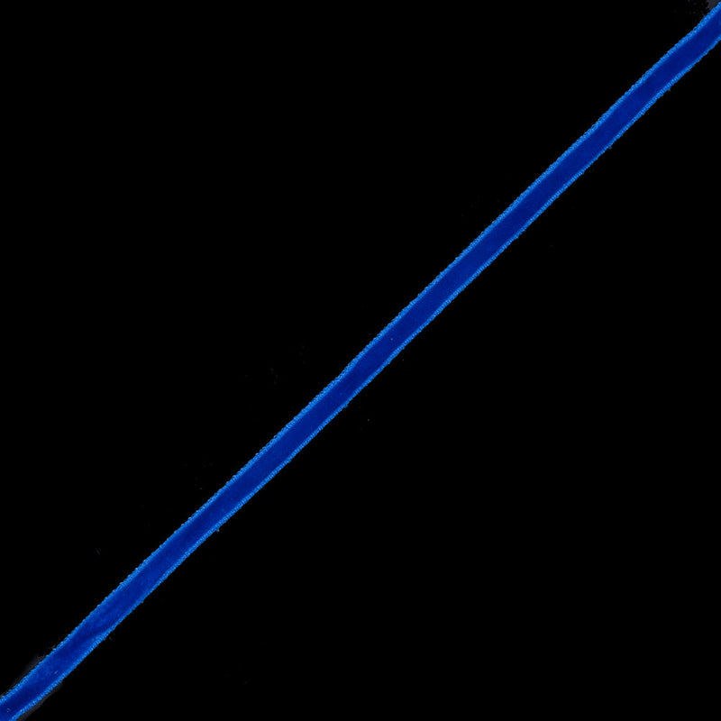 Single Faced Velvet Ribbon Made in Italy - 1/8" - Royal - Sabine Collection