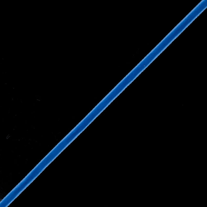 Single Faced Velvet Ribbon Made in Italy - 1/8" - Evening Blue - Sabine Collection