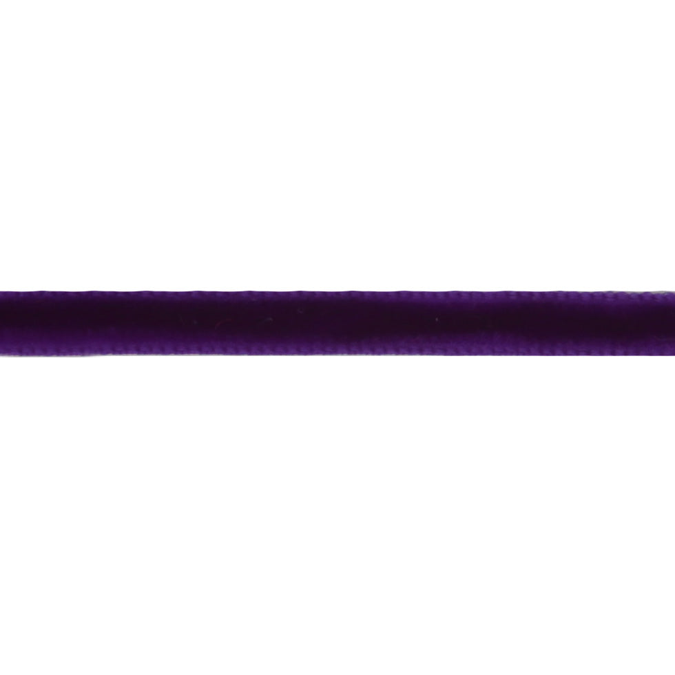 Single Faced Velvet Ribbon Made in Italy - 1/8" - Purple - Sabine Collection