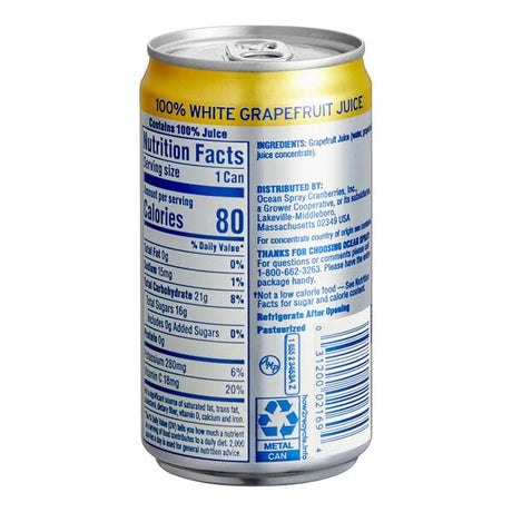 Ocean Spray White Grapefruit Juice 7.2 fl. oz. - 24/Case