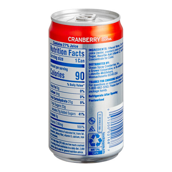 Ocean Spray Cranberry Juice Cocktail 7.2 fl. oz. - 24/Case