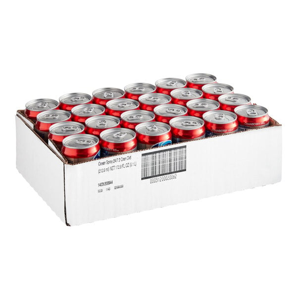 Ocean Spray Cranberry Juice Cocktail 7.2 fl. oz. - 24/Case