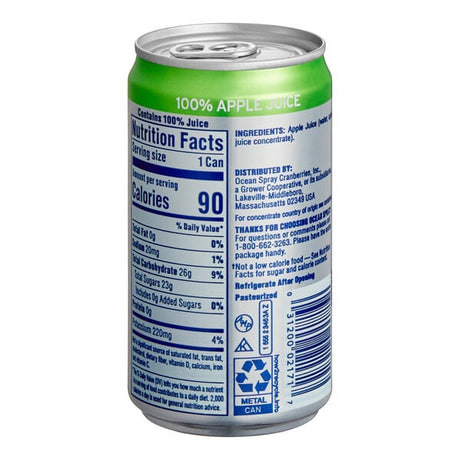 Ocean Spray Apple Juice 7.2 fl. oz. - 24/Case