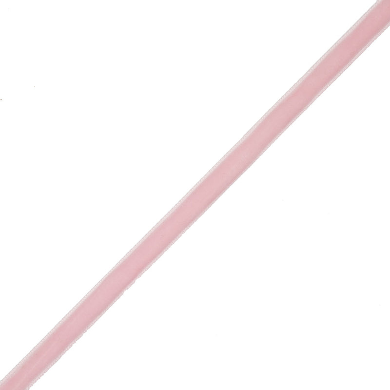 Single Faced Velvet Ribbon Made in Italy - 3/8" - Baby Pink - Sabine Collection
